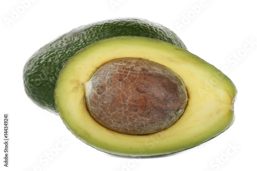 slices of avocado  isolated