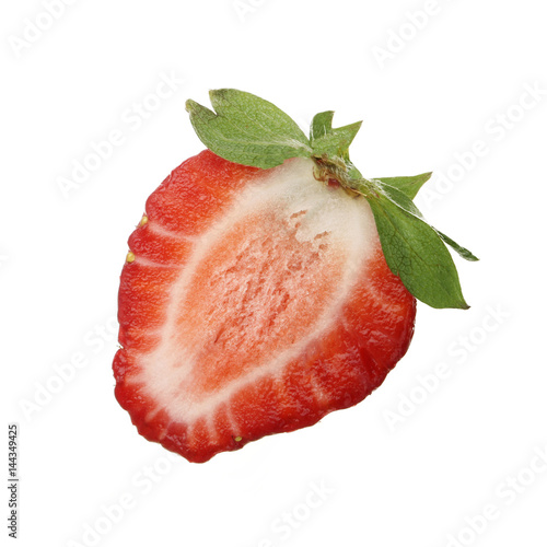 slice of strawberry isolated
