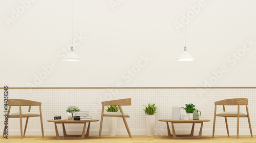 Restaurnat  or coffee shop - 3D Rendering