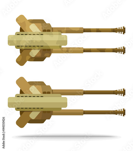 set dual sand color flat antiairship heavy weapon