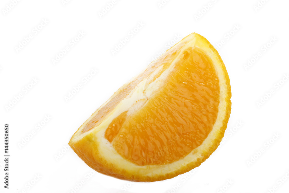 orange segment isolated on white orange segment isolated on white