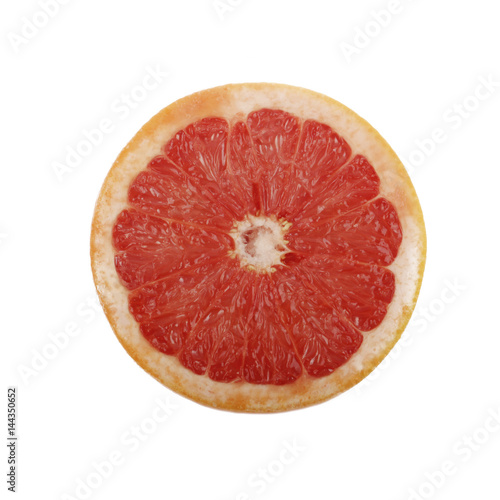 grapefruit slice isolated on white background
