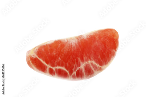 grapefruit slice isolated on white background