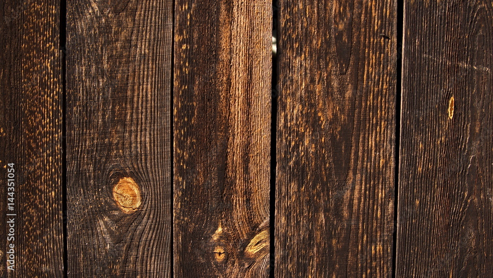 Obraz premium Old grunge wood panels. Brown wood pine plank wall texture background.