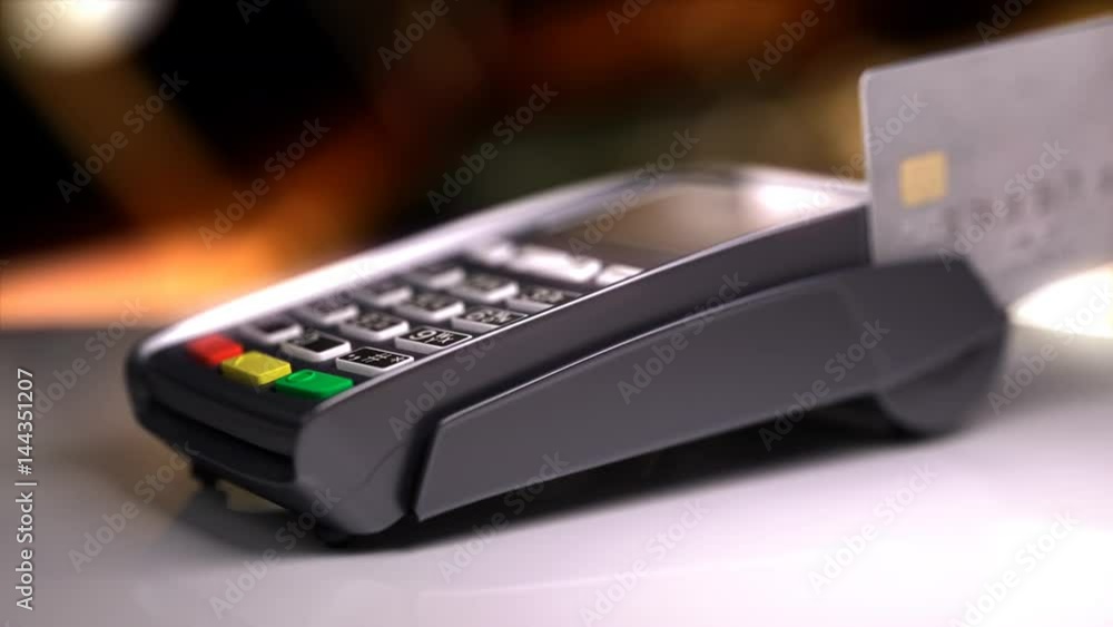 Credit Card Reader with card passed. Credit Card Reader with card passed.