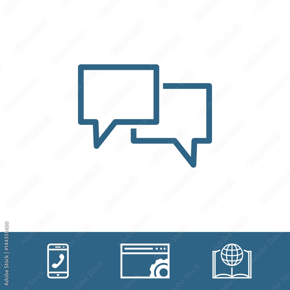 Speech Bubbles Icon. Chat pictogram icon stock vector illustration Speech Bubbles Icon. Chat pictogram icon stock vector illustration