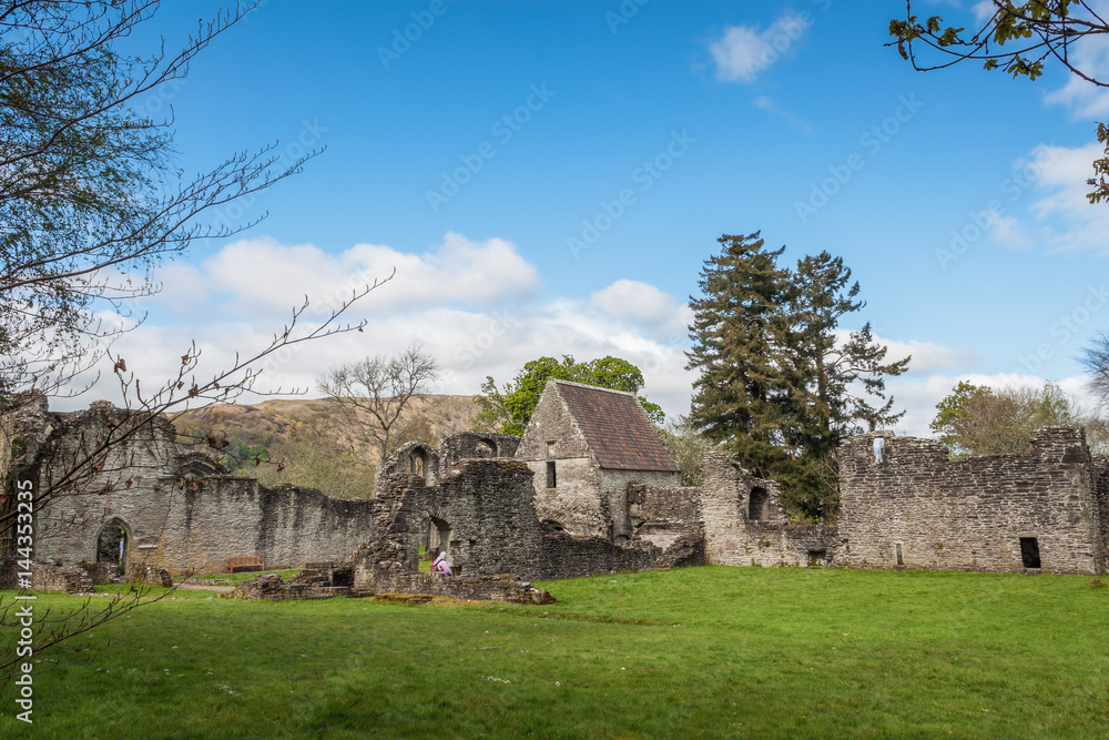 The ruins of the 13th century Inchmahome Priory near Aberfoyle, Scotland.