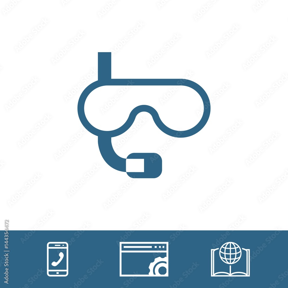 underwater Snorkelling icon stock vector illustration flat design underwater Snorkelling icon stock vector illustration flat design