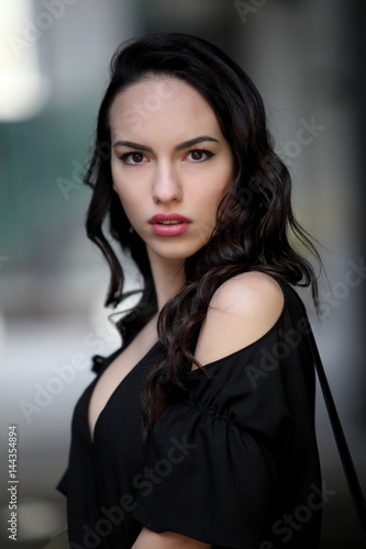 Beautyful girl in urban background