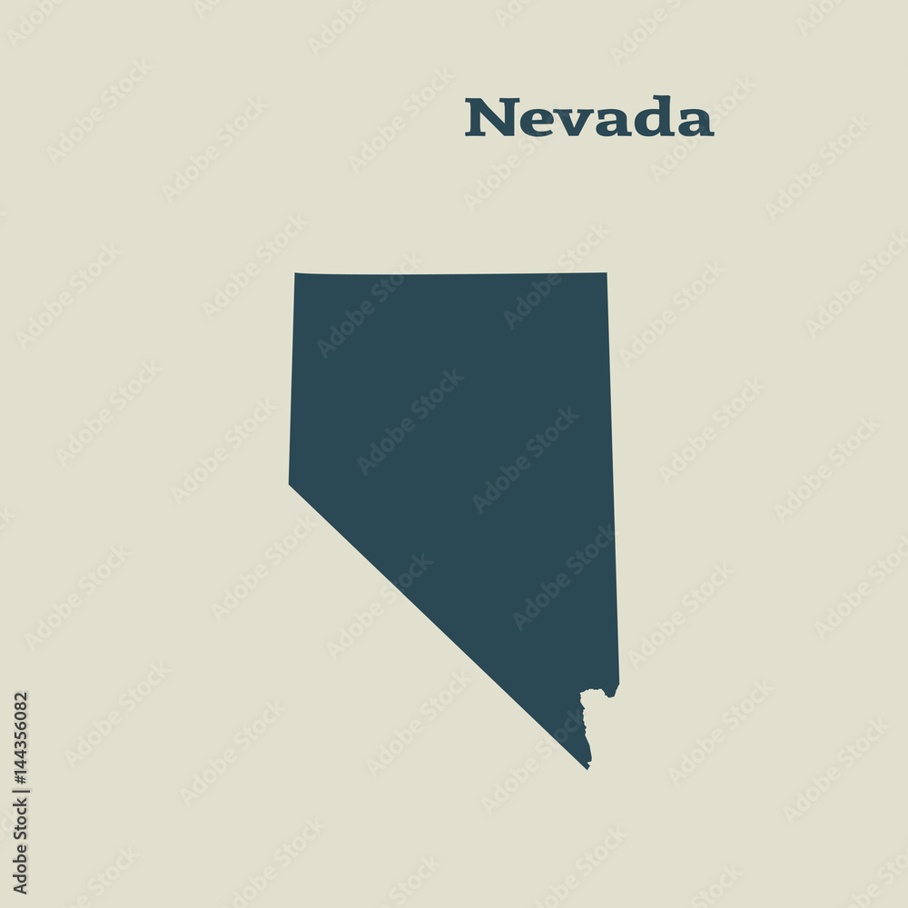 Outline map of Nevada. vector illustration. Stock Vector Adobe Stock