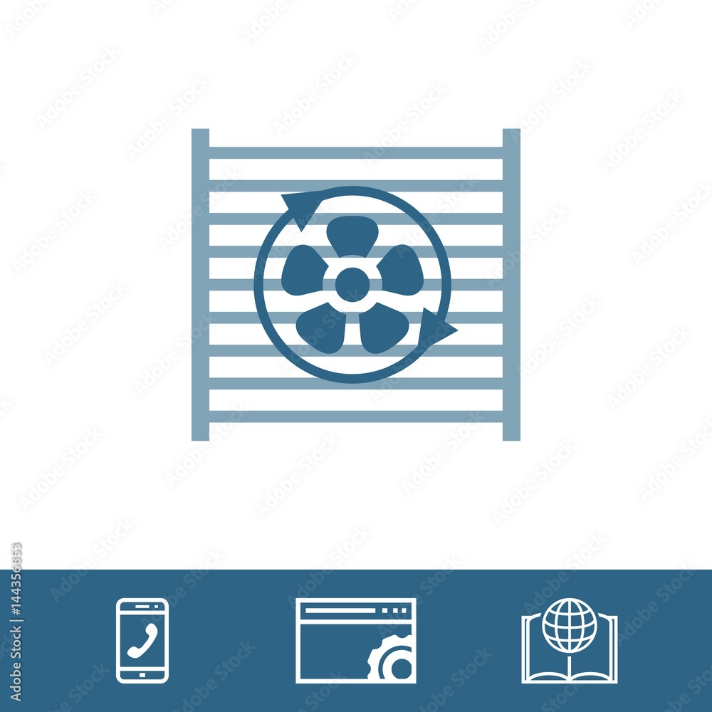 radiator cooling system icon stock vector illustration flat design radiator cooling system icon stock vector illustration flat design