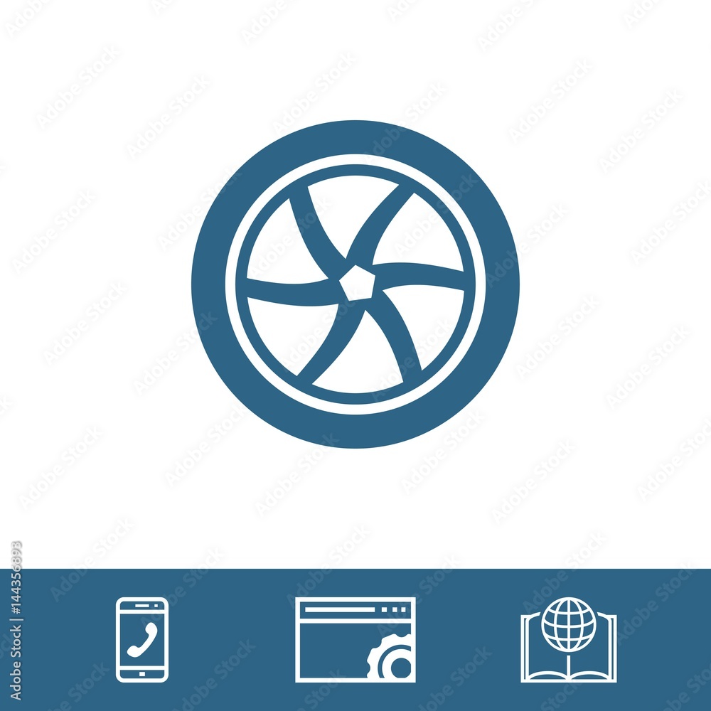 wheel icon stock vector illustration flat design wheel icon stock vector illustration flat design
