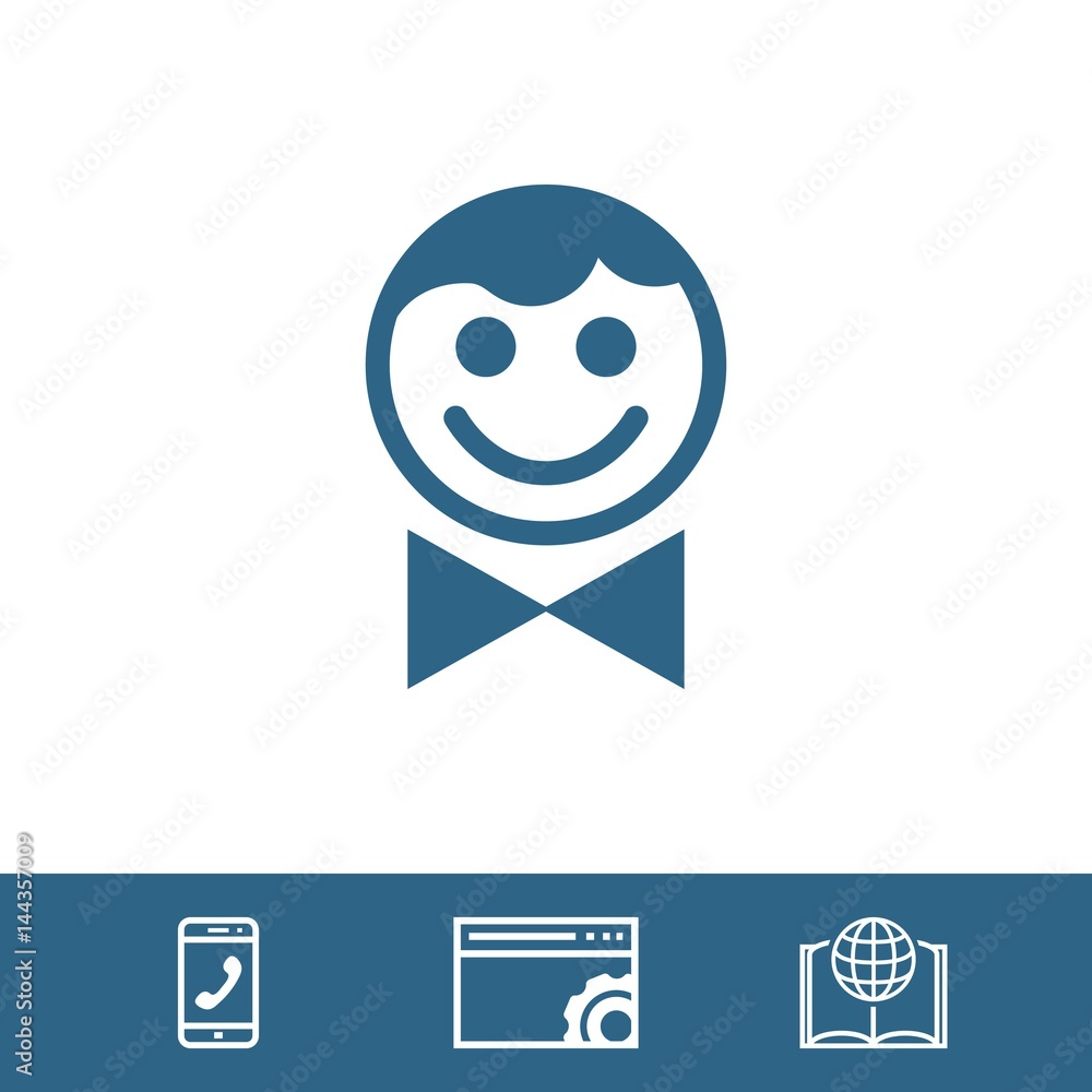 waiter icon stock vector illustration flat design waiter icon stock vector illustration flat design