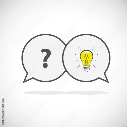 kommunikation frage und idee