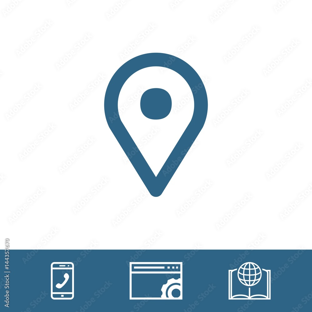 map pointer icon stock vector illustration flat design map pointer icon stock vector illustration flat design