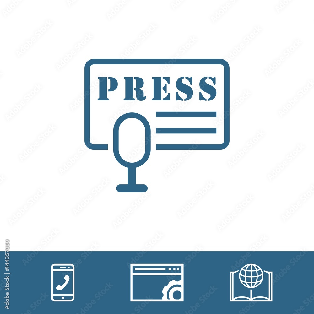 press icon stock vector illustration flat design press icon stock vector illustration flat design
