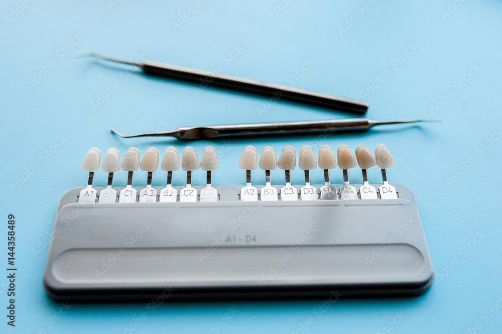 Dentistry, tooth color selection tools. Dentistry, tooth color selection tools.
