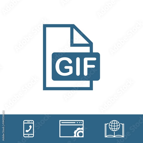 gif icon stock vector illustration flat design