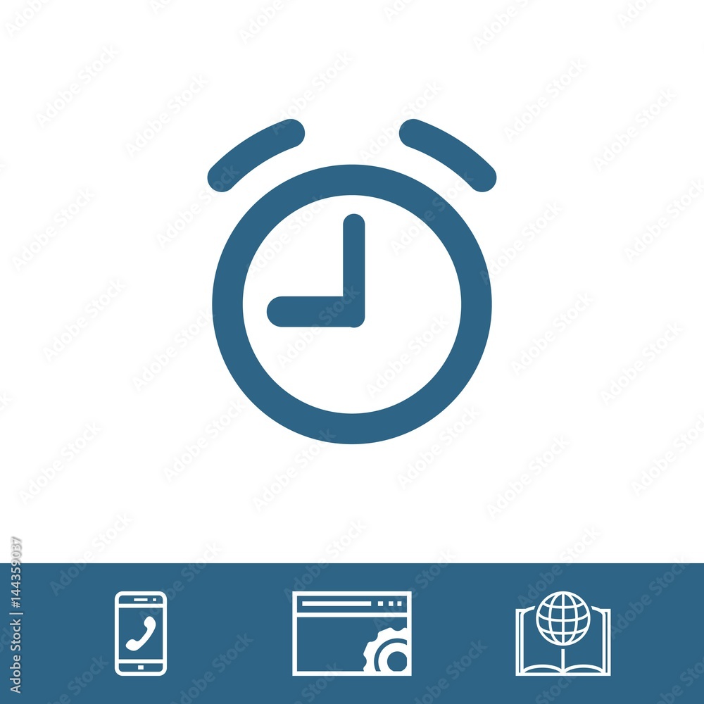 alarm clock icon stock vector illustration flat design alarm clock icon stock vector illustration flat design