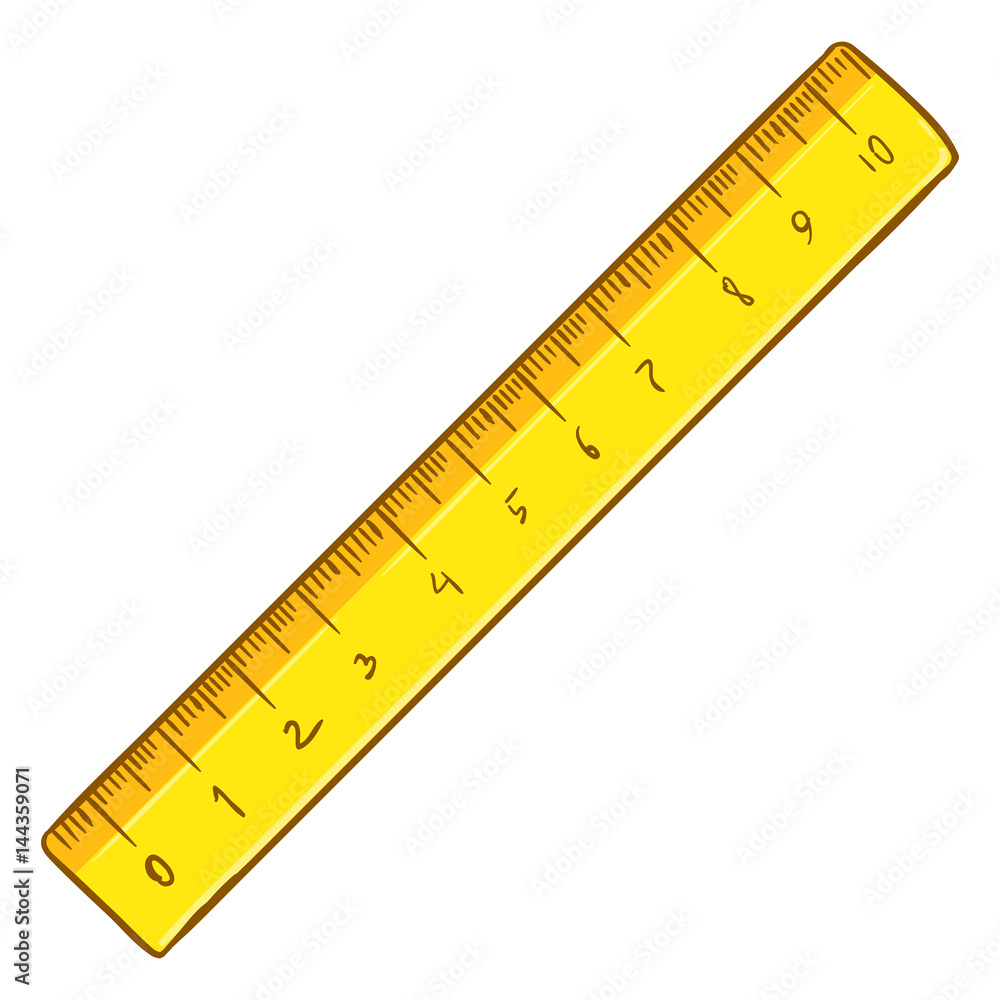 Vector Cartoon Single Ruler On White Background Stock Vector Adobe Stock Vector Cartoon Single Ruler On White Background Stock Vector Adobe Stock