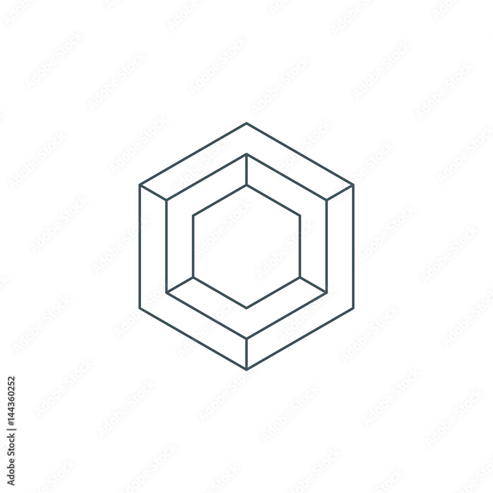 thin line hexagon symbol thin line hexagon symbol