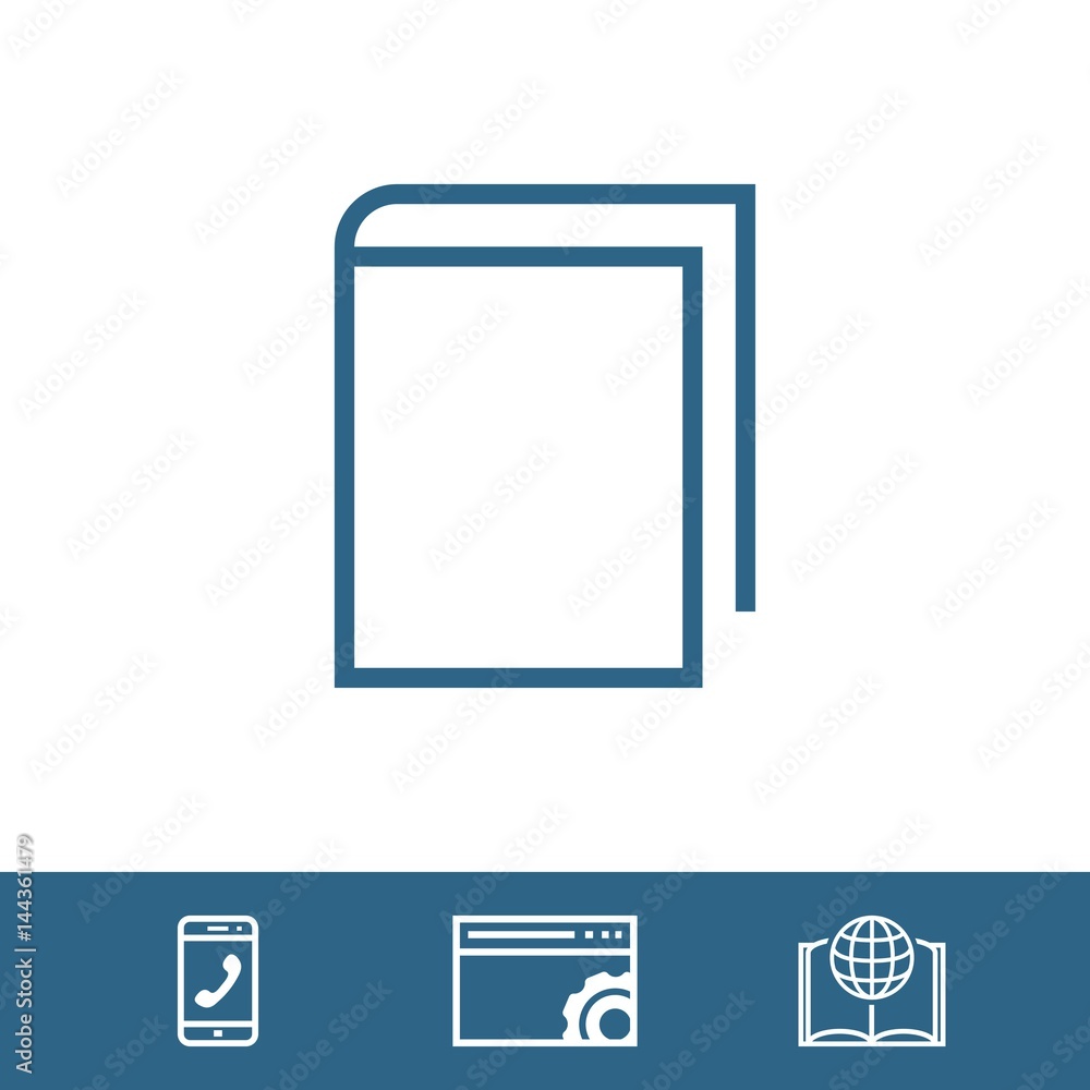 book icon stock vector illustration flat design book icon stock vector illustration flat design