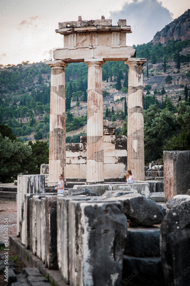 Upper Central Greece, August 2015, Delphi ancient sanctuary - The Delphic Tholos