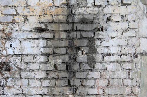 Old brick wall with paint background