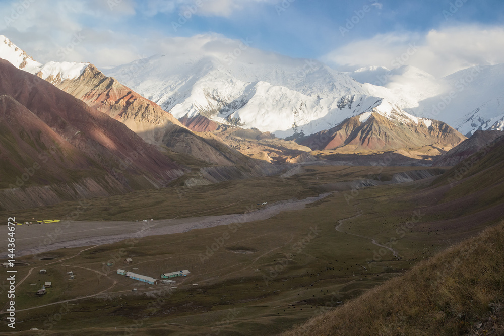 View from the Hill to the Zaalayskiy Valley, Pamir, Kyrgyzstan