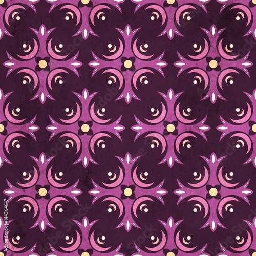Seamless floral geometric pattern. Vintage background. Fabric, Scrapbooking