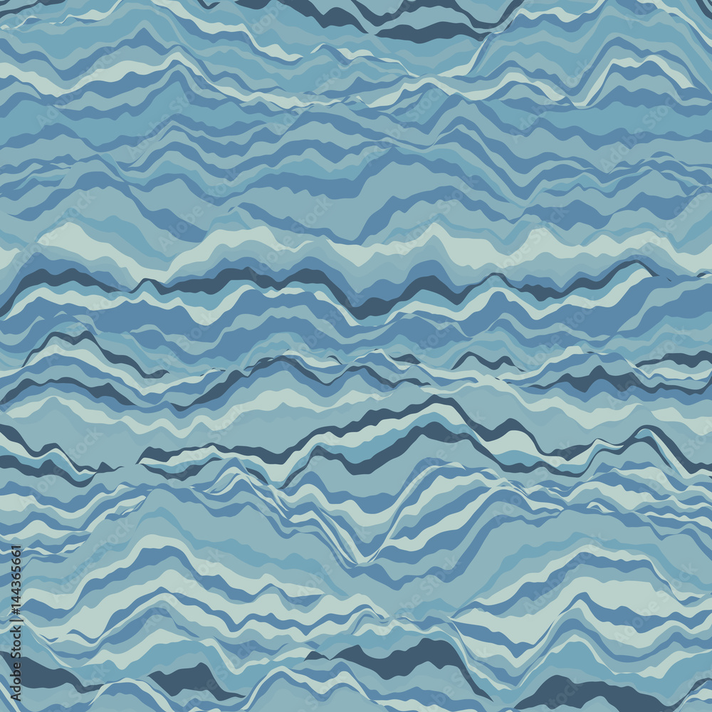 Fototapeta premium Vector striped background. Abstract color waves. Sound wave oscillation. Funky curled lines. Elegant wavy texture. Surface distortion. Colorful background.