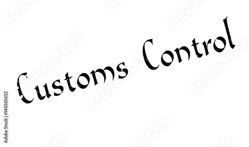 Customs Control rubber stamp. Grunge design with dust scratches. Effects can be easily removed for a clean, crisp look. Color is easily changed.