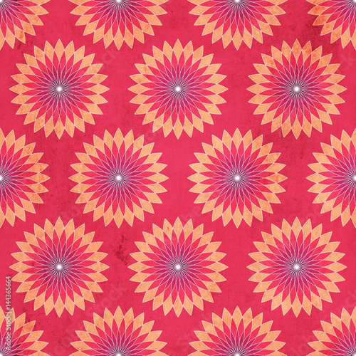 Seamless floral geometric pattern. Vintage background. Fabric, Scrapbooking