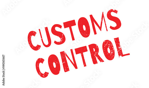Customs Control rubber stamp. Grunge design with dust scratches. Effects can be easily removed for a clean, crisp look. Color is easily changed.