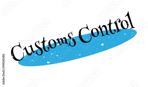 Customs Control rubber stamp. Grunge design with dust scratches. Effects can be easily removed for a clean, crisp look. Color is easily changed.