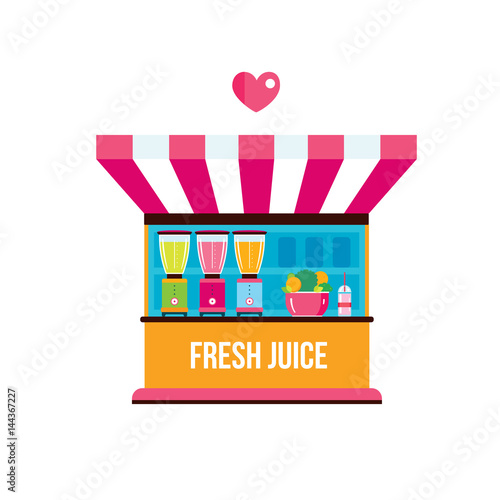 Street Food Fresh organic juices shop
