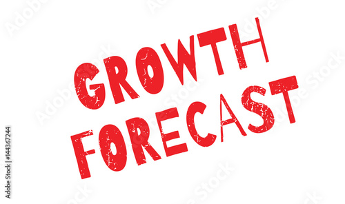 Growth Forecast rubber stamp. Grunge design with dust scratches. Effects can be easily removed for a clean, crisp look. Color is easily changed.