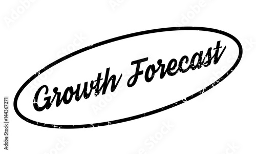 Growth Forecast rubber stamp. Grunge design with dust scratches. Effects can be easily removed for a clean, crisp look. Color is easily changed.