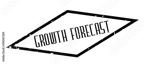Growth Forecast rubber stamp. Grunge design with dust scratches. Effects can be easily removed for a clean, crisp look. Color is easily changed.