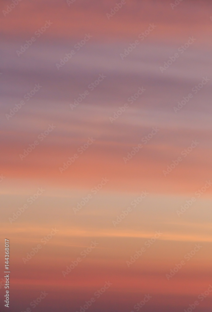 view on colorful clouds in sky at sunrise
