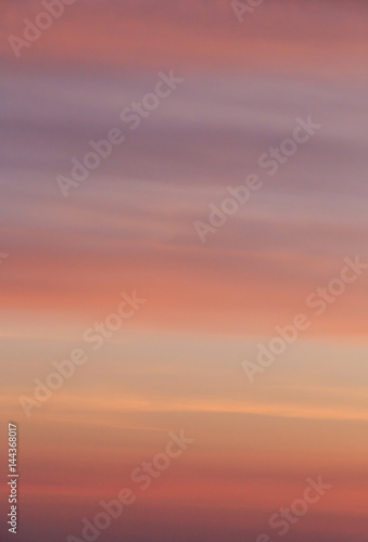 view on colorful clouds in sky at sunrise