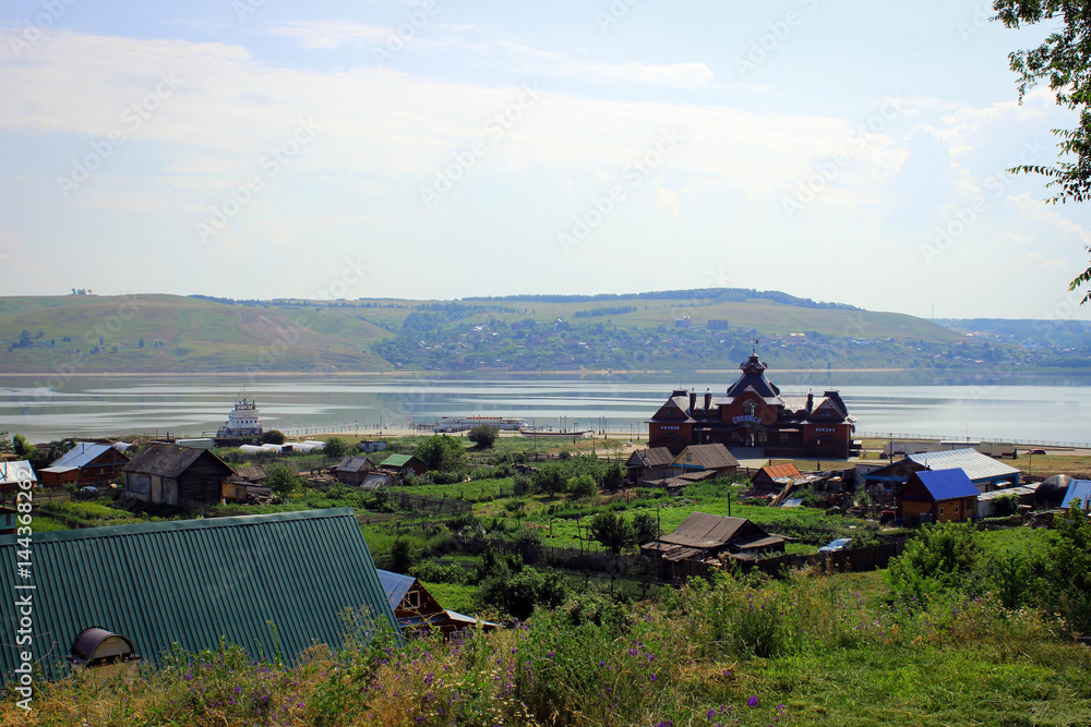 Fototapeta premium Вид на речной вокзал Свияжска
