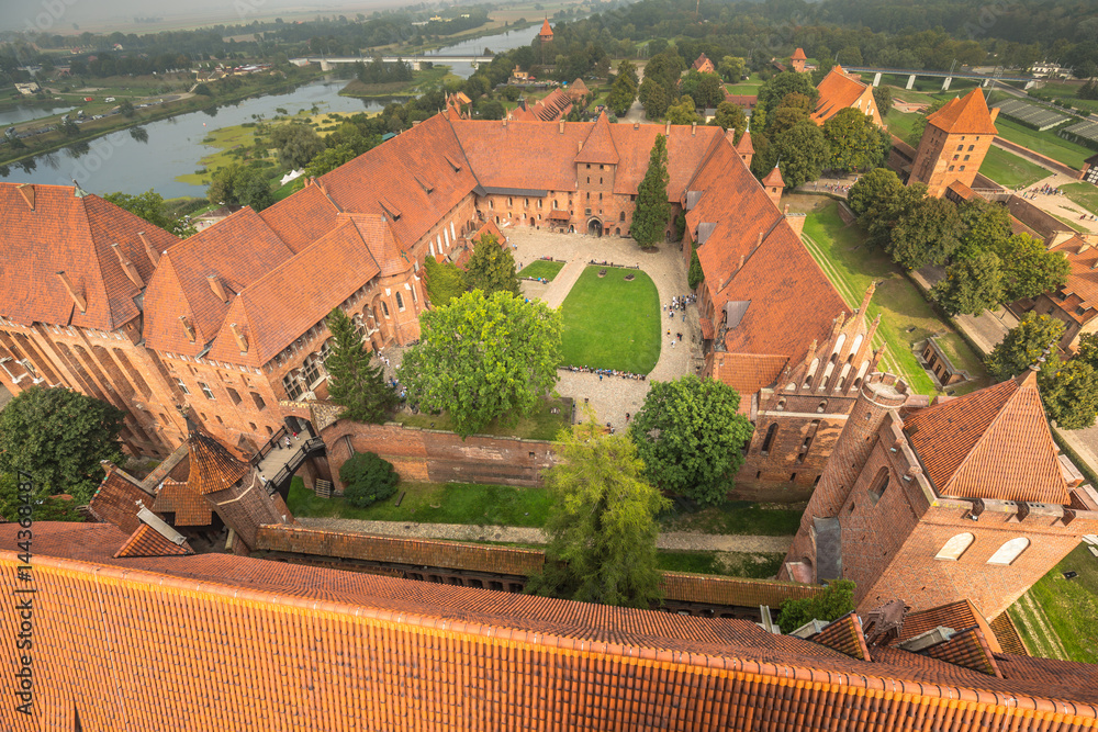 Malbork Castle in Poland medieval fortress built by the Teutonic Knights Order