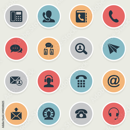 Vector Illustration Set Of Simple Network Icons. Elements Partner