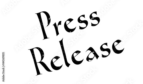 Press Release rubber stamp. Grunge design with dust scratches. Effects can be easily removed for a clean, crisp look. Color is easily changed.
