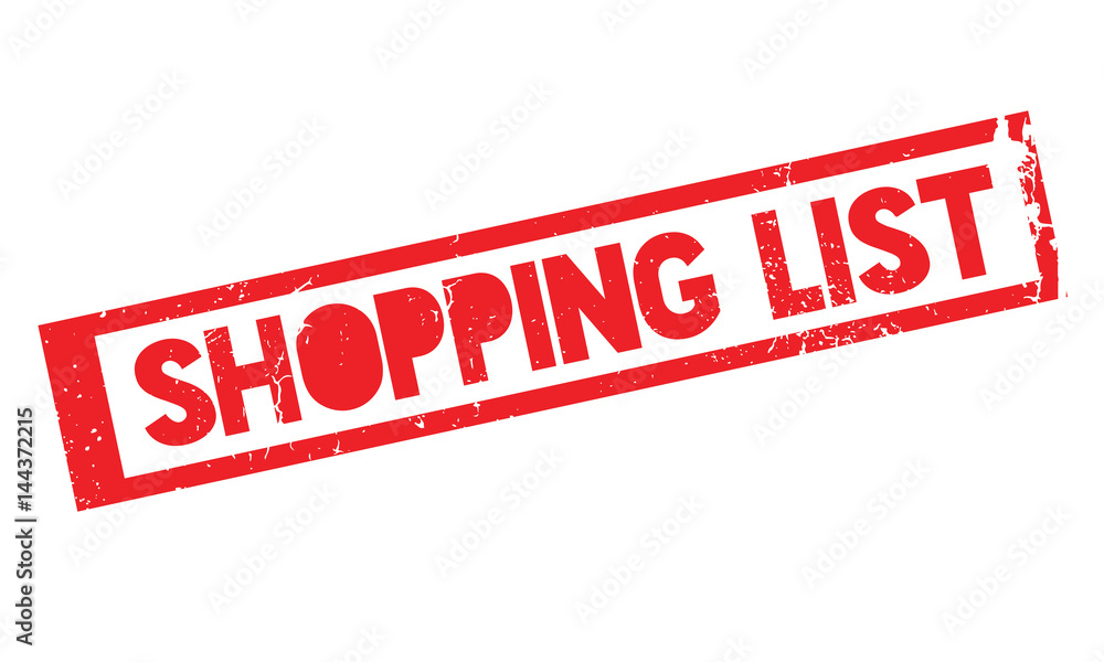 Shopping List rubber stamp. Grunge design with dust scratches. Effects can be easily removed for a clean, crisp look. Color is easily changed. Shopping List rubber stamp. Grunge design with dust scratches. Effects can be easily removed for a clean, crisp look. Color is easily changed.