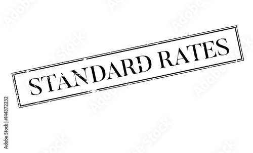 Standard Rates rubber stamp. Grunge design with dust scratches. Effects can be easily removed for a clean, crisp look. Color is easily changed.