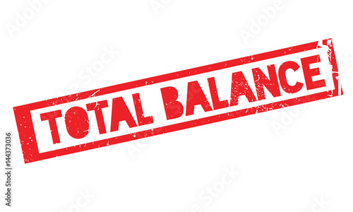 Tableau sur toile Total Balance rubber stamp