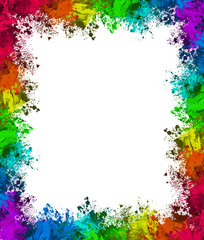 Multi-Color Paint Splatter Border/Background
