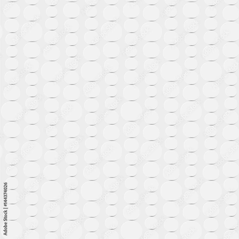 geometric  seamless vector pattern with circles, universal white background
